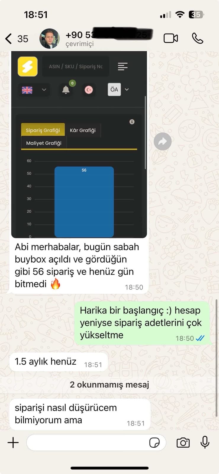 Müşteri: Buybox açıldı, bugün 56 sipariş geldi